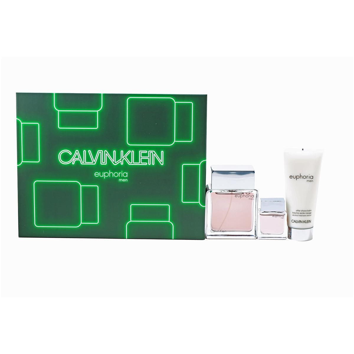 EUPHORIA MEN by CALVIN KLEIN SET 3.4EDT/3.4 ASB/.5 EDT SET