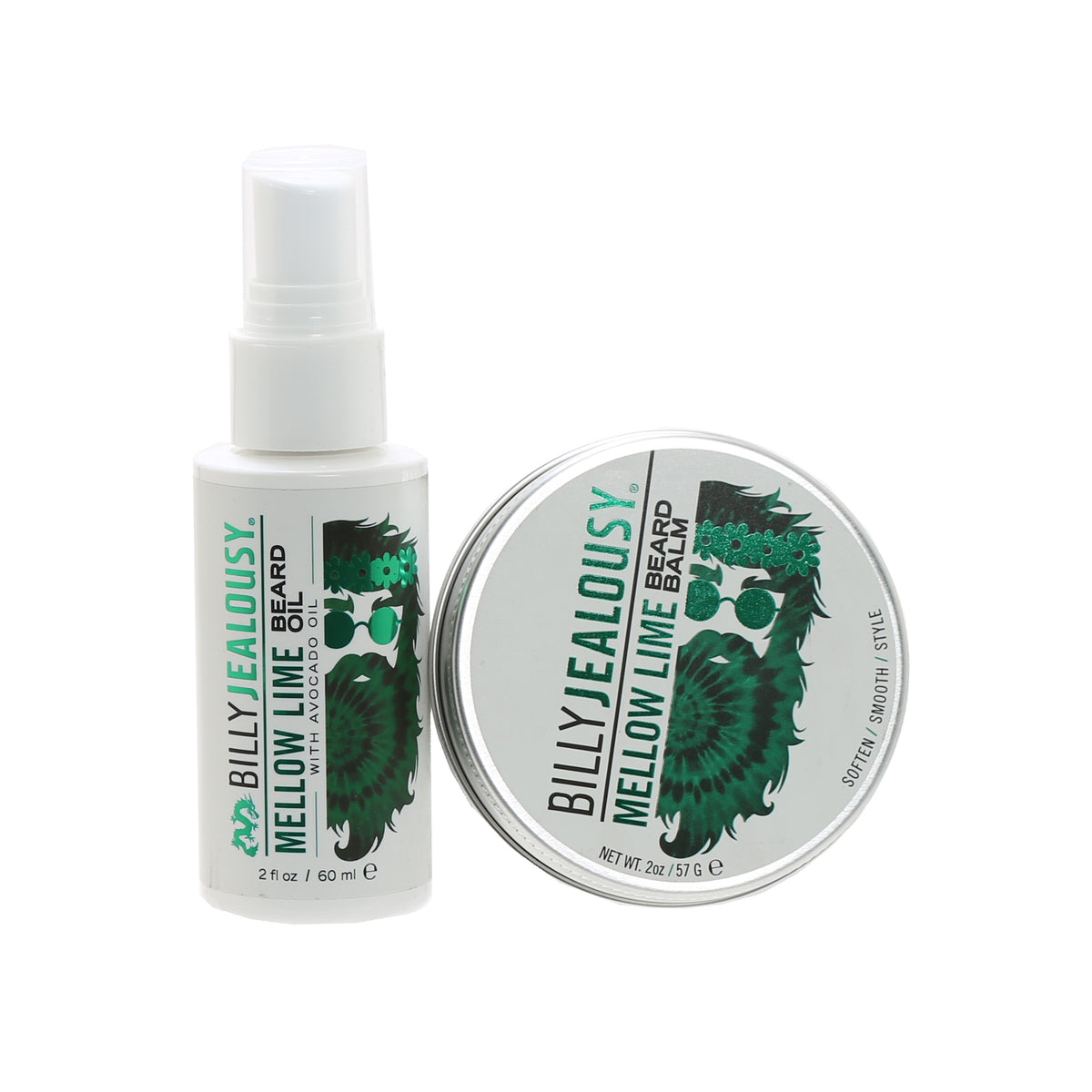 DUO BILLY JEALOUSY MELLOW LIME BEARD BALM & OIL 2 OZ DUO