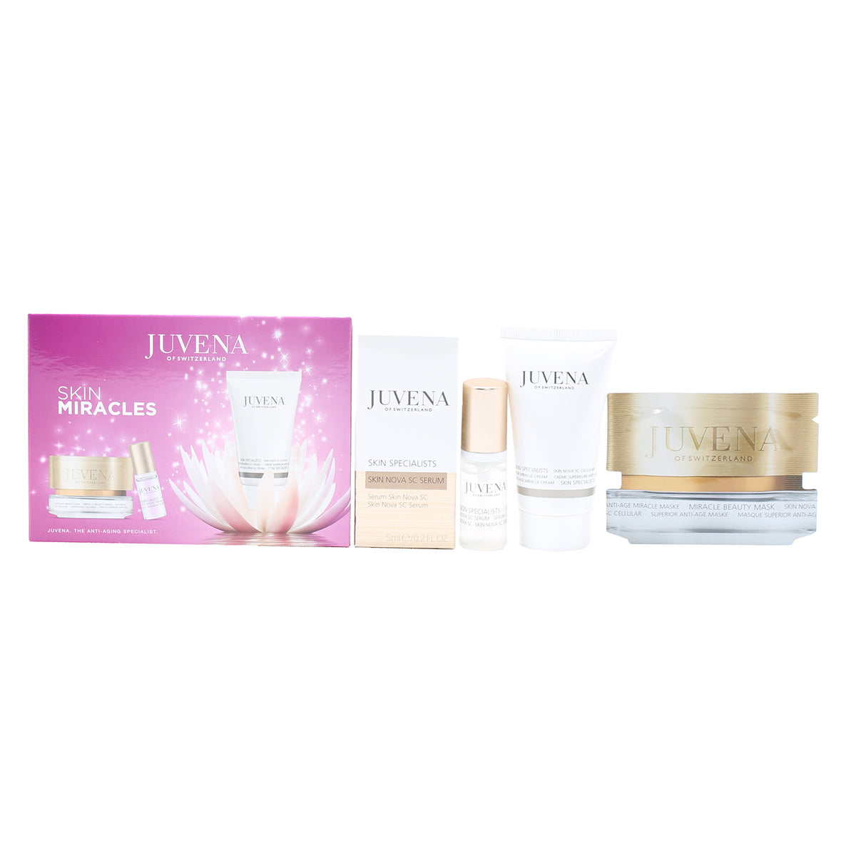 JUVENA MIRACLE TRIAL/GWP KIT MIRCRM/NOVA SERUM/BTY MASK SET