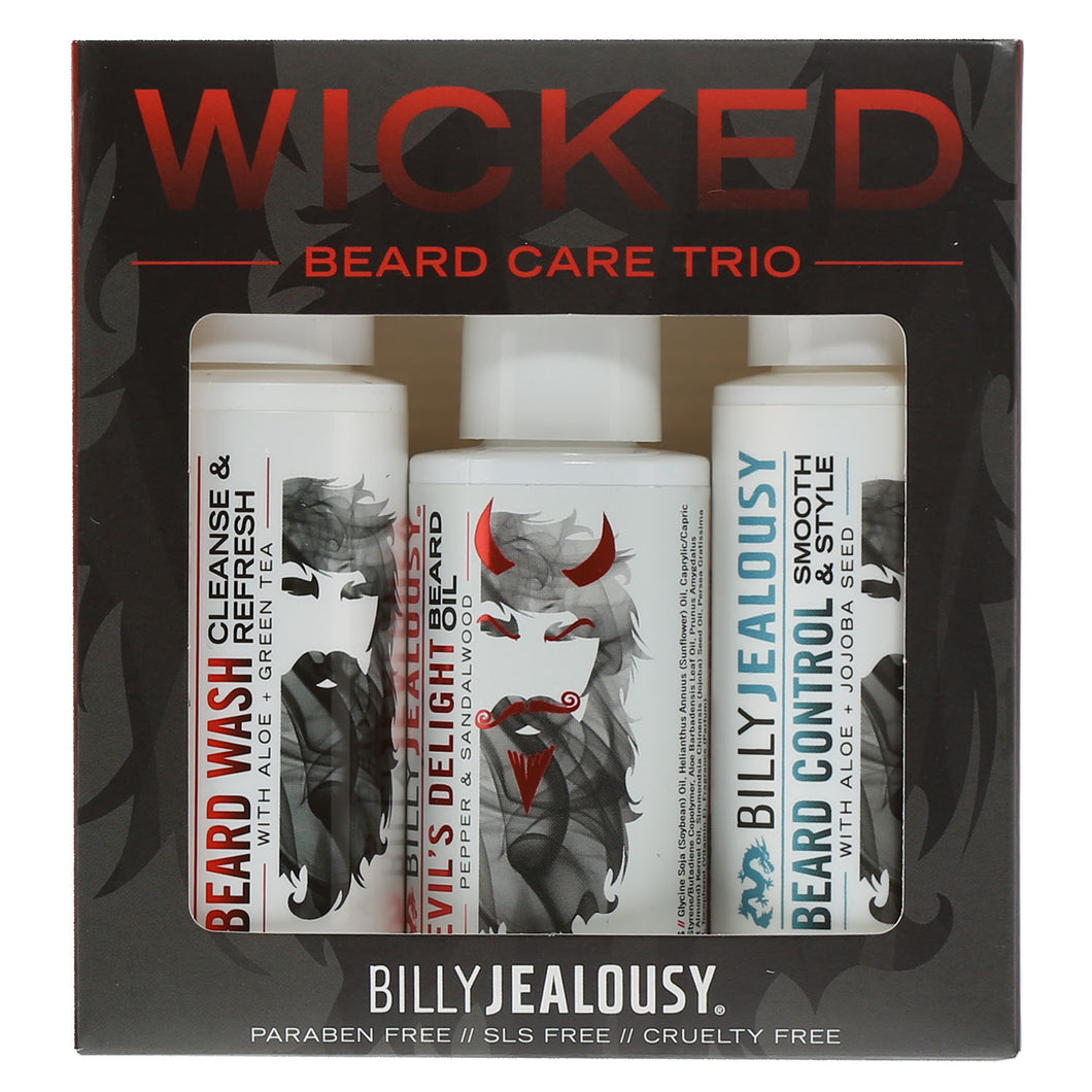 BILLY JEALOUSY WICKED SET WASH/CONTROL/DEVIL DELIGHT OIL SET