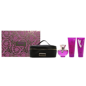 VERSACE DYLAN PURPLE SET 3.4 EDP/3.4BSG/3.4BL/BAG SET