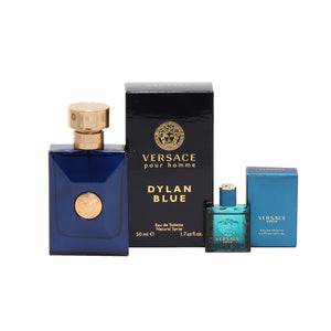 DUO VERSACE DYLAN BLUE MEN 1.7 OZ/EROS SPLASH .16 OZ DUO