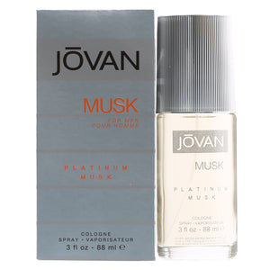 JOVAN PLATINUM MUSK COLOGNE SPRAY FOR MEN 3 OZ