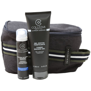 COLLISTAR MEN SET DOCCIA TONIF 8.4 SG/2.5 SHAVING FOAM / BAG SET