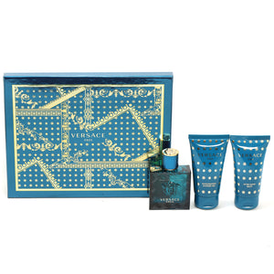 VERSACE EROS 1.7 OZ SP/1.7 OZ SG/1.7 OZ AFT SHAVE BALM SET