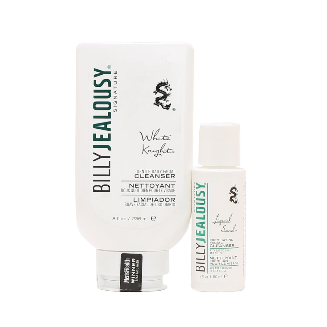 BILLY JEALOUSY WHITE KNIGHT CLEANSER/LIQ SAND FACE CLEAN DUO