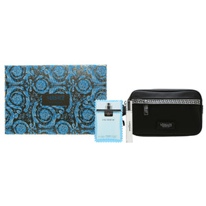 VERSACE MAN EAU FRAICHE 3.4 EDT/0.3 EDT/ POUCH SET