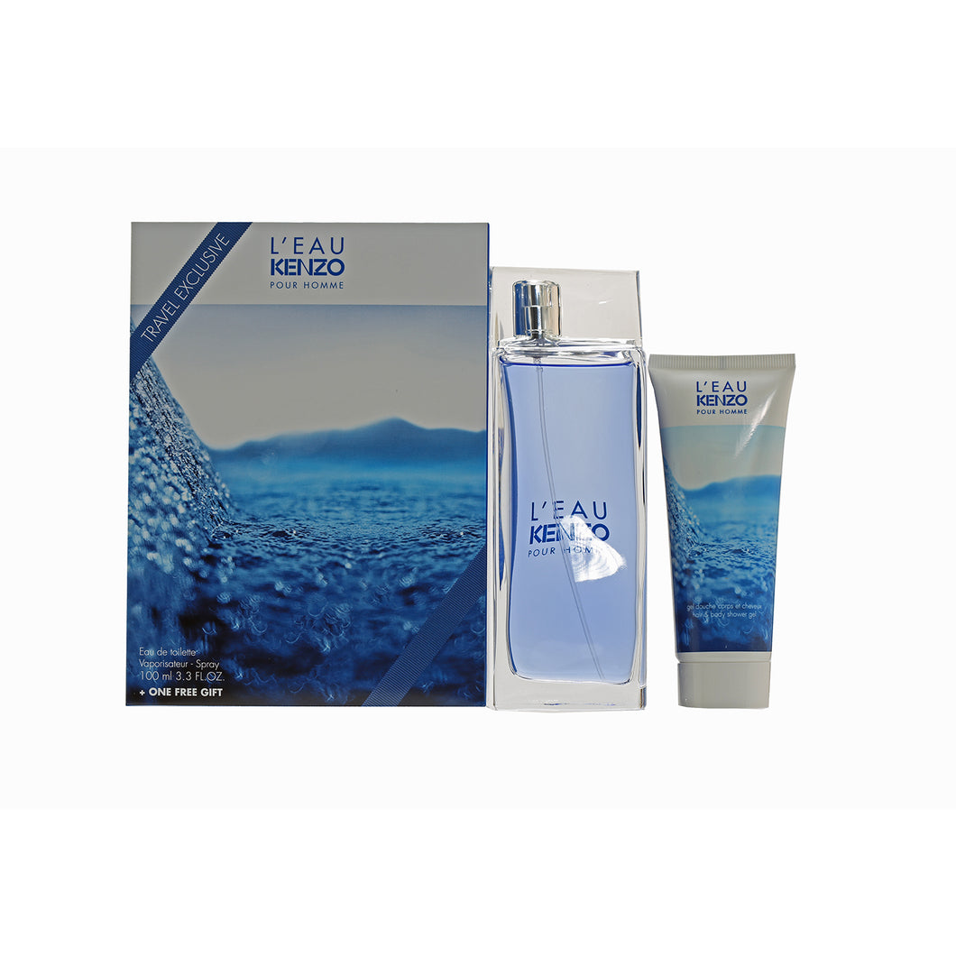 KENZO L'EAU PAR MEN 2 PC SET 3.4 EDT + 2.5 SHOWER GEL SET