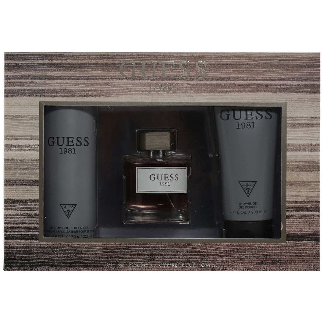 GUESS 1981 MENS SET 3.4 EDT/ 6.7 SG/ 6.0 DEO SPR SET