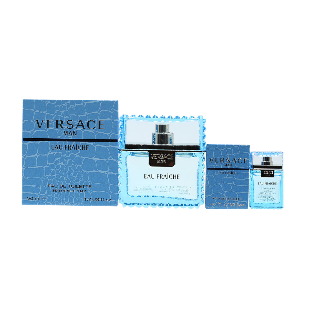 DUO VERSACE MAN EAU FRAICHE 1.7 EDT/ .17 EDT MINI DUO